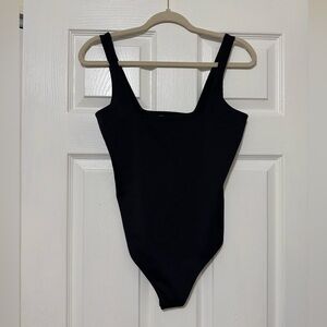 Good American Square Neck Black Bodysuit Size 3